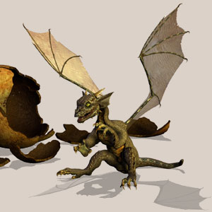 <b>Leviathan</b> ist ein Drachenkind. Nun ist der richtige Moment, dem Kleinen Fliegen, Feuerspucken usw. beizubringen.