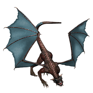 <b>Dorn</b> ist ein jugendlicher Drache. Gutes Training bereitet den jungen Drachen optimal auf seine Aufgaben in der Arena vor.