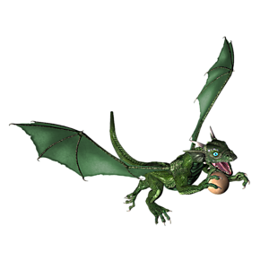<b>Crystal Green Diamond </b> ist ein Drachenkind. Nun ist der richtige Moment, dem Kleinen Fliegen, Feuerspucken usw. beizubringen.