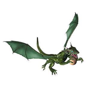 <b>Drogon</b> ist ein Drachenkind. Nun ist der richtige Moment, dem Kleinen Fliegen, Feuerspucken usw. beizubringen.